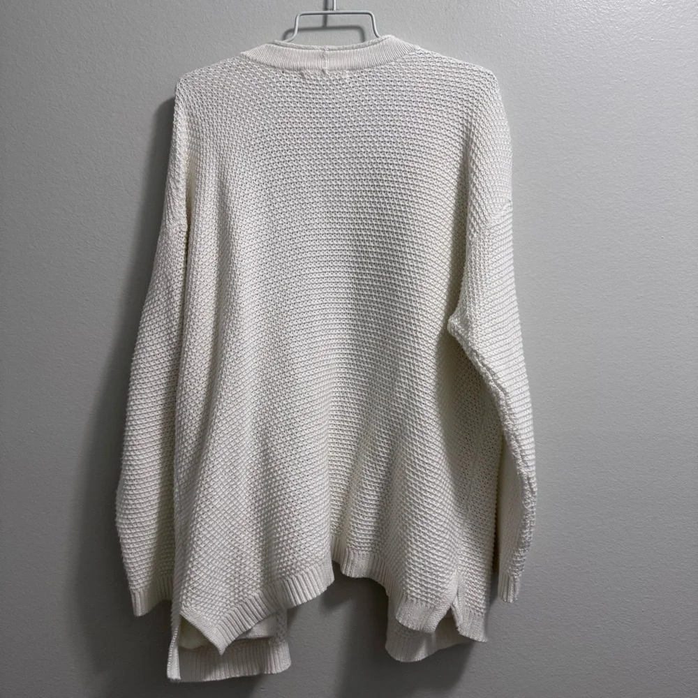 Marine Layer White 100% Cotton Catalina Open Front Cardigan Size Small